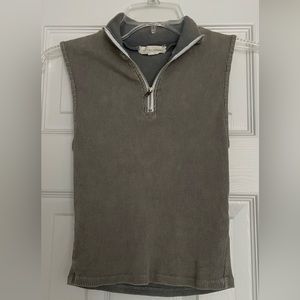 quarter zip cropped tank